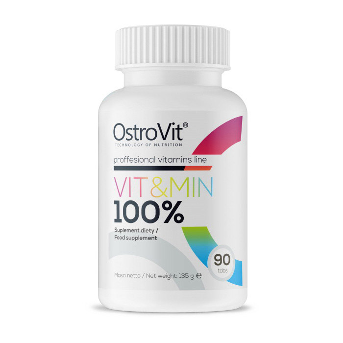 Вітамінно-мінеральний комплекс, OstroVit Vit&Min 100%, 90 таблеток