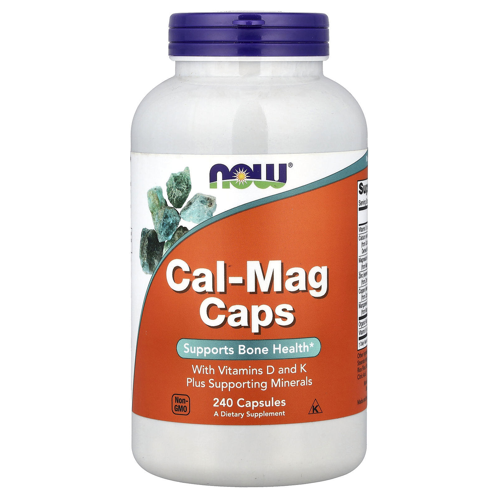 Кальцій та магній з мікроелементами та вітаміном D, Now Foods Cal-Mag Caps, 240 капсул
