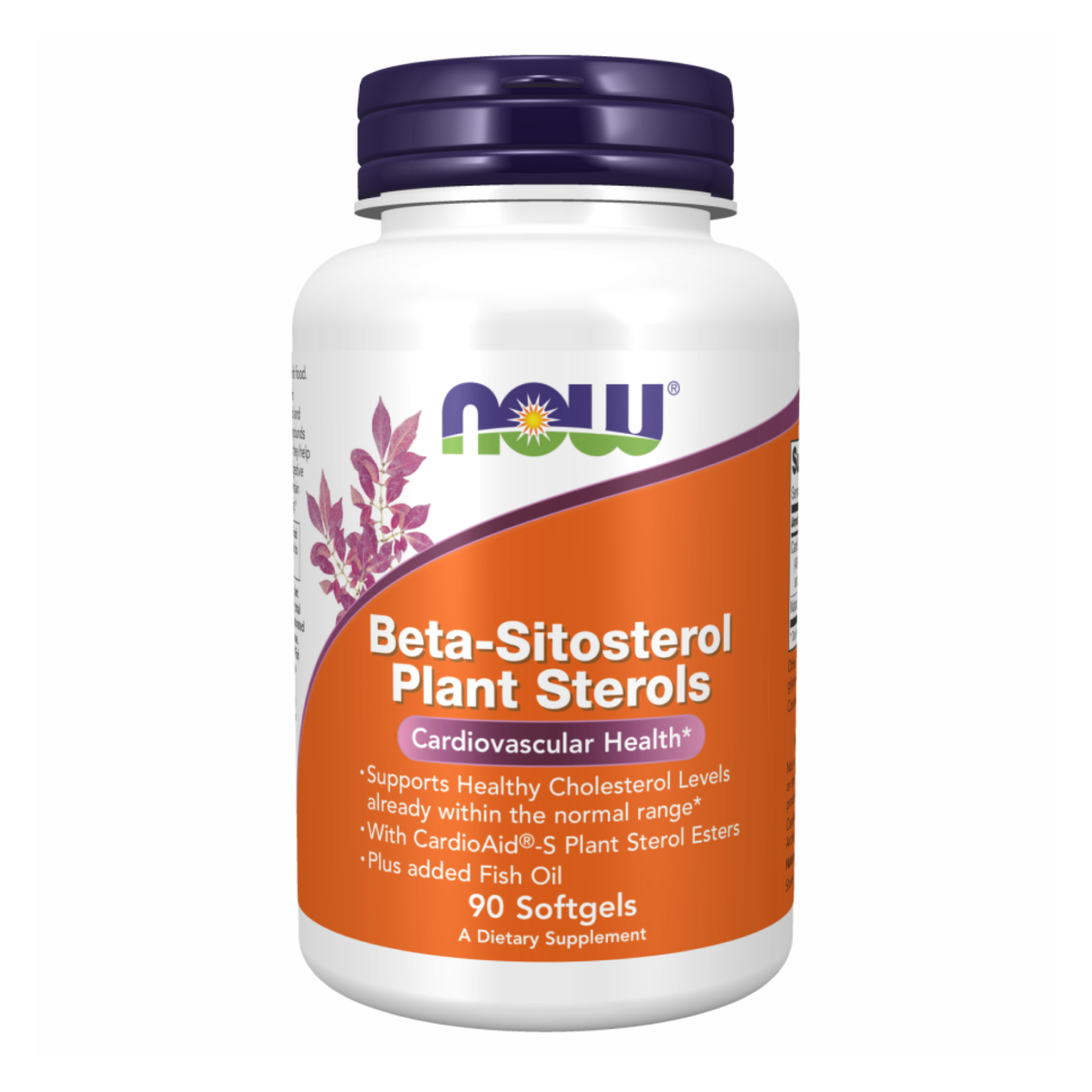 Бета-ситостерол, Beta-Sitosterol, Now Foods, рослинні стероли, 90 гелевих капсул