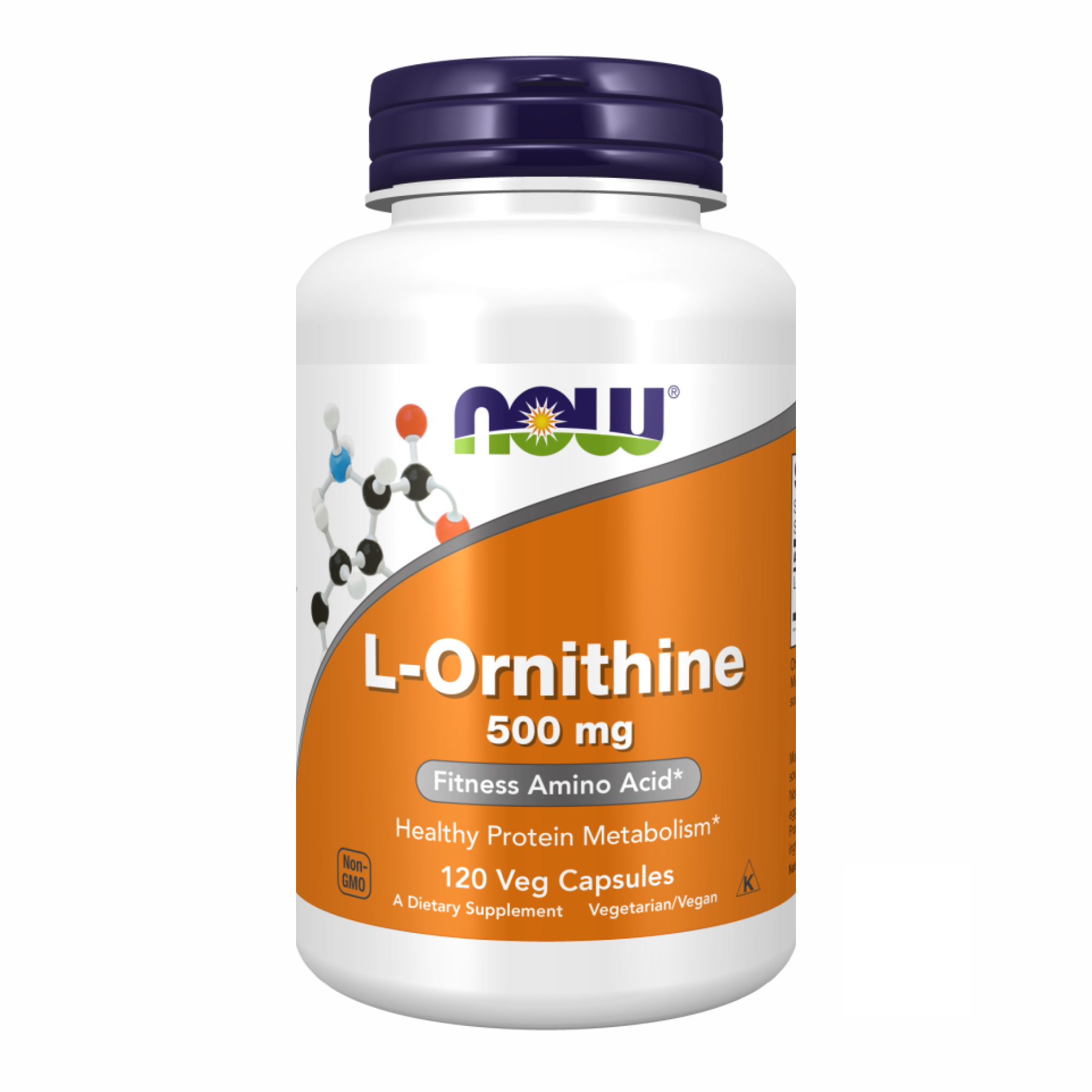 L-орнітин, Now Foods L-Ornithine, 500 мг, 120 вегетаріанських капсул