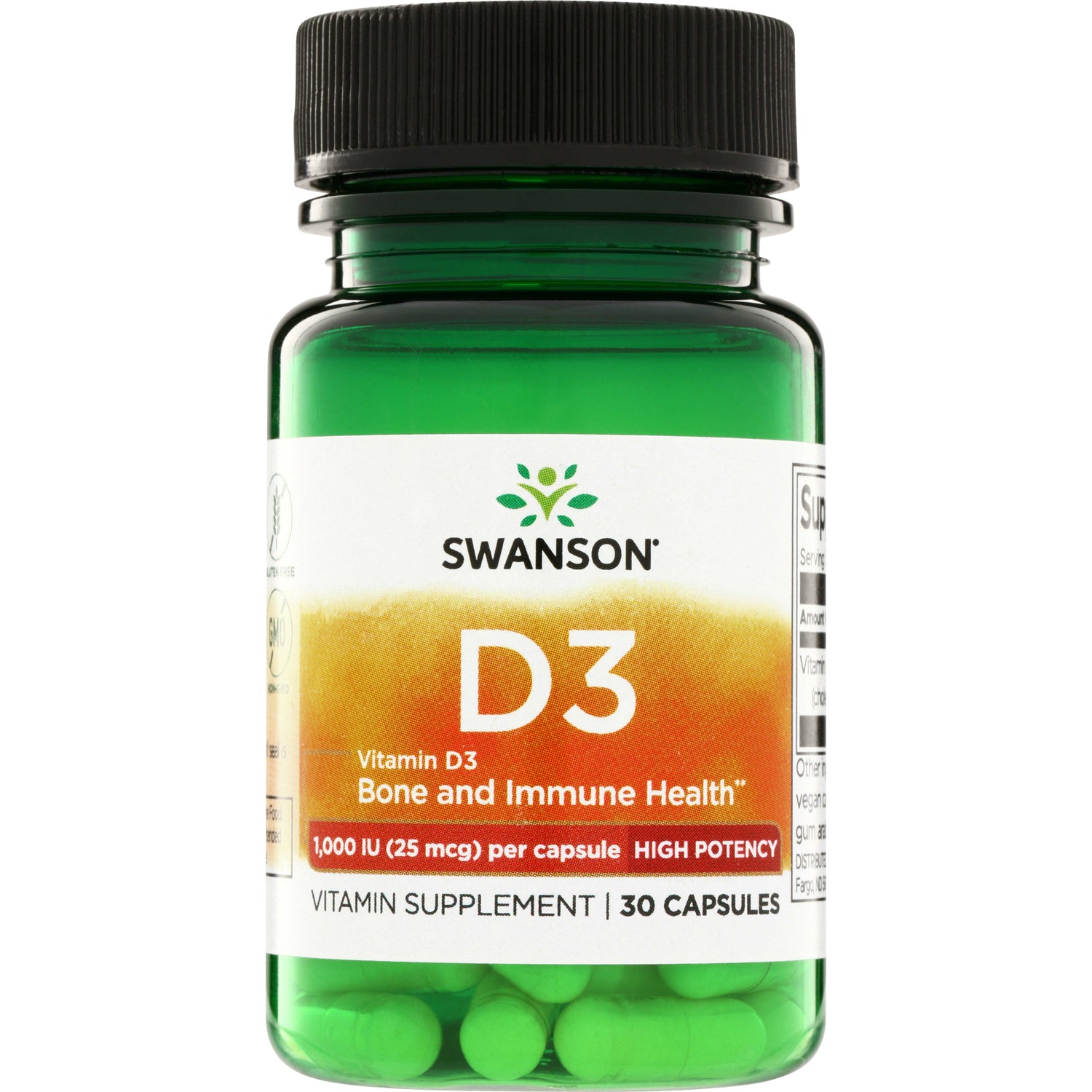 D-3 High Potency Vitamin 1000iu (25mcg) - 30caps