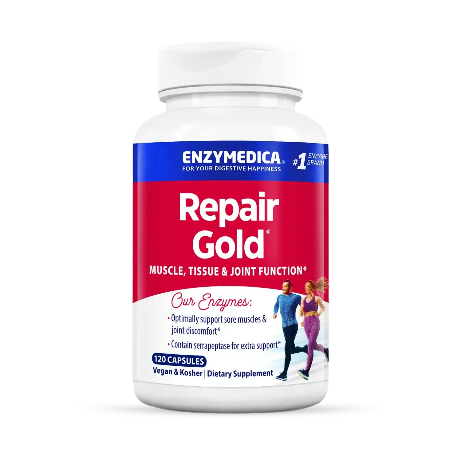 Серрапептаза для суглобів, Repair Gold, Enzymedica, 120 капсул