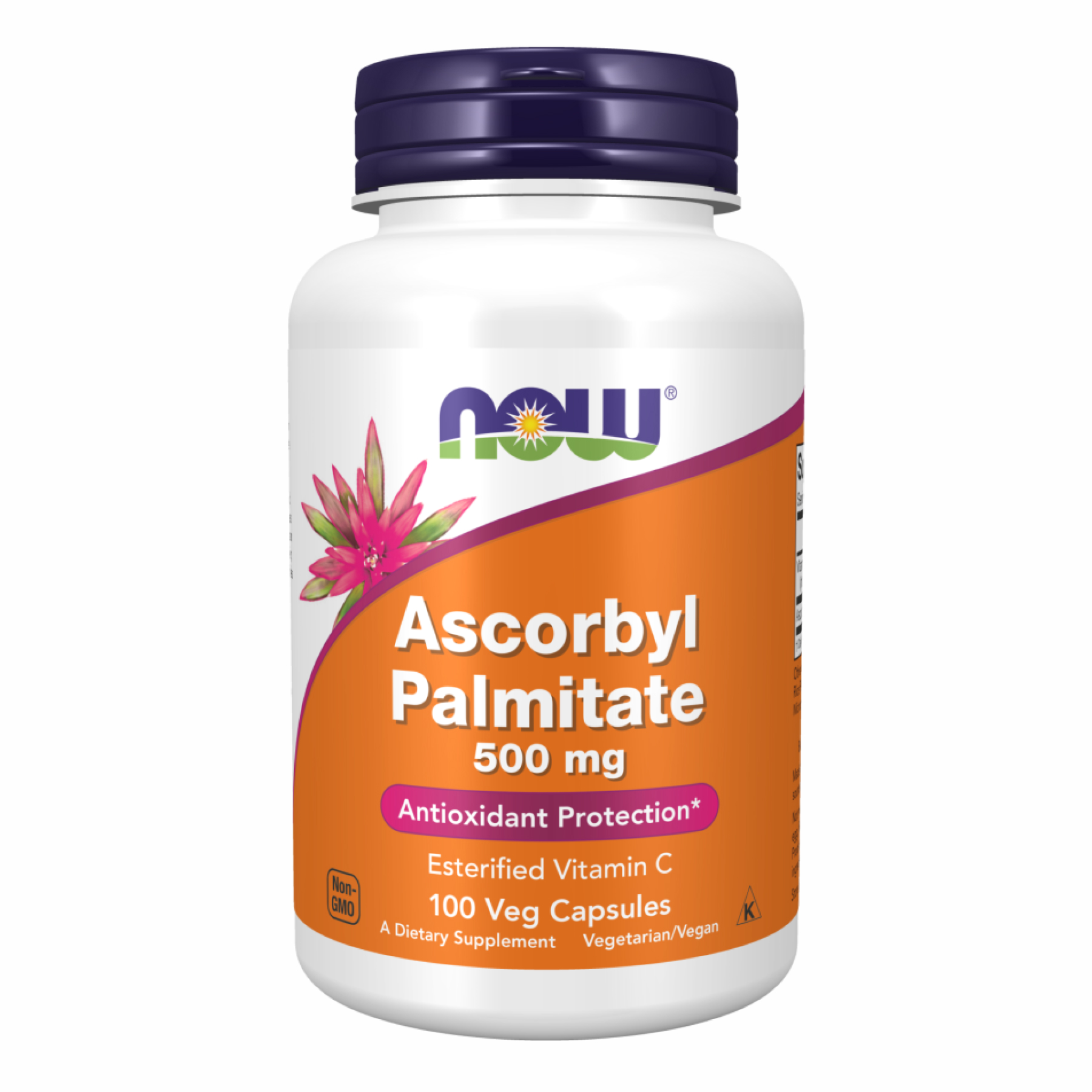 Аскорбіл пальмітат, Now Foods Ascorbyl Palmitate, 500 мг, 100 вегетаріанських капсул