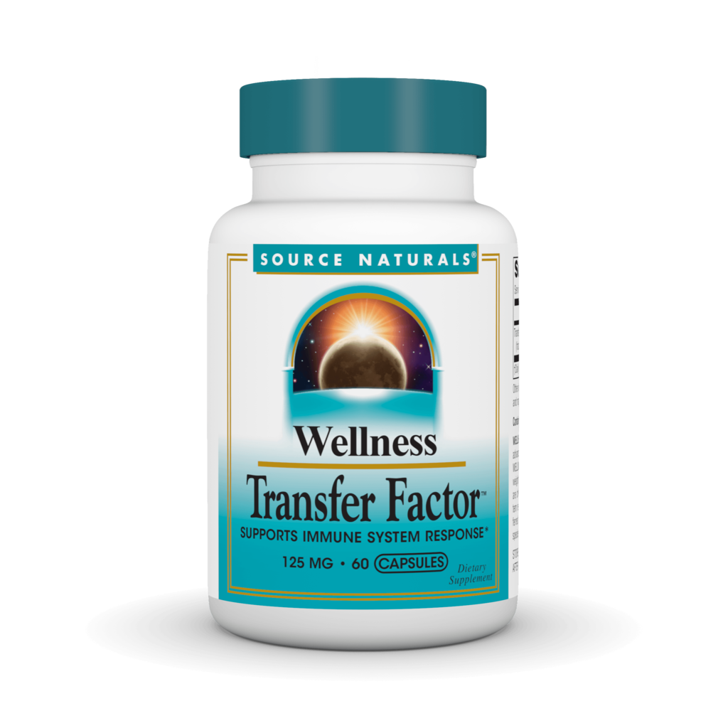 Молозиво з трансфер-фактором, Source Naturals Wellness Transfer Factor, 125 мг, 60 вегетаріанських капсул