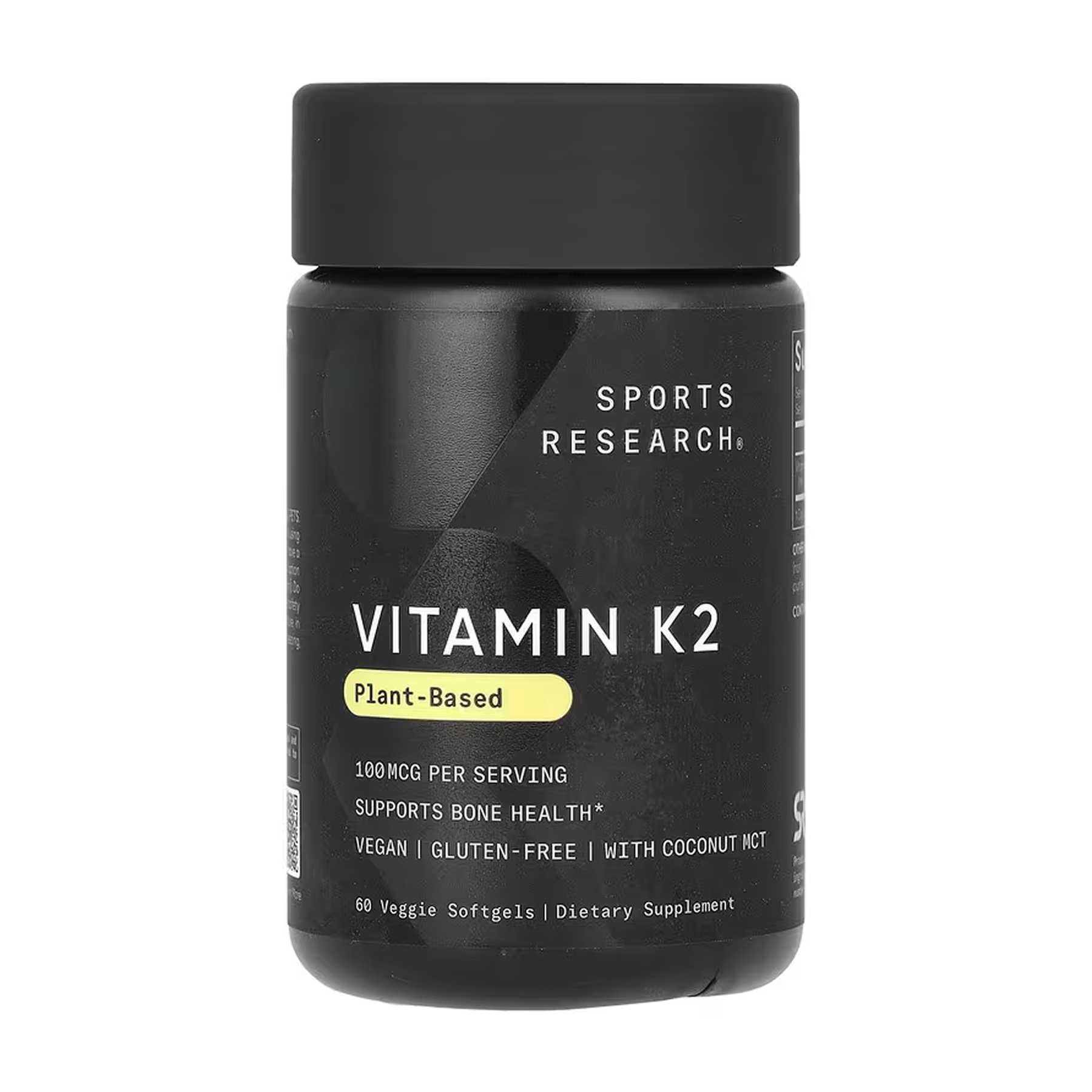Вітамін K2, Sports Research Vitamin K2, 100 мкг, 60 м'яких капсул