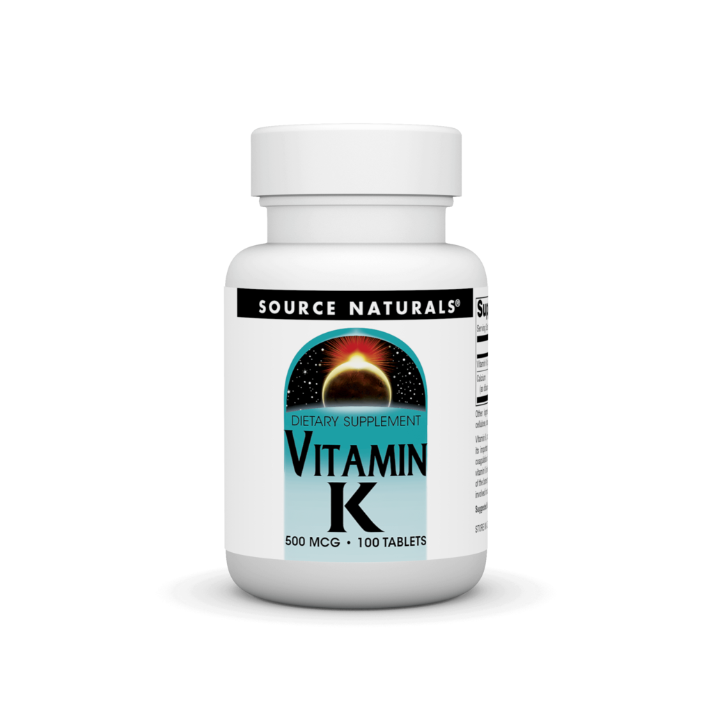 Вітамін K, Source Naturals Vitamin K, 500 мкг, 100 таблеток