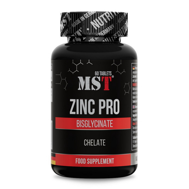 Цинк бісгліцинат, MST Zinc Pro Bisglycinate Chelate, 60 таблеток
