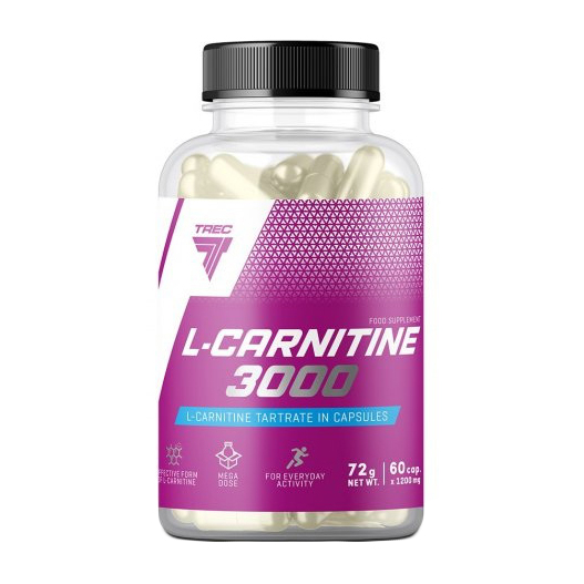 L-карнітин для жироспалювання, TREC nutrition L-Carnitine 3000, 60 капсул