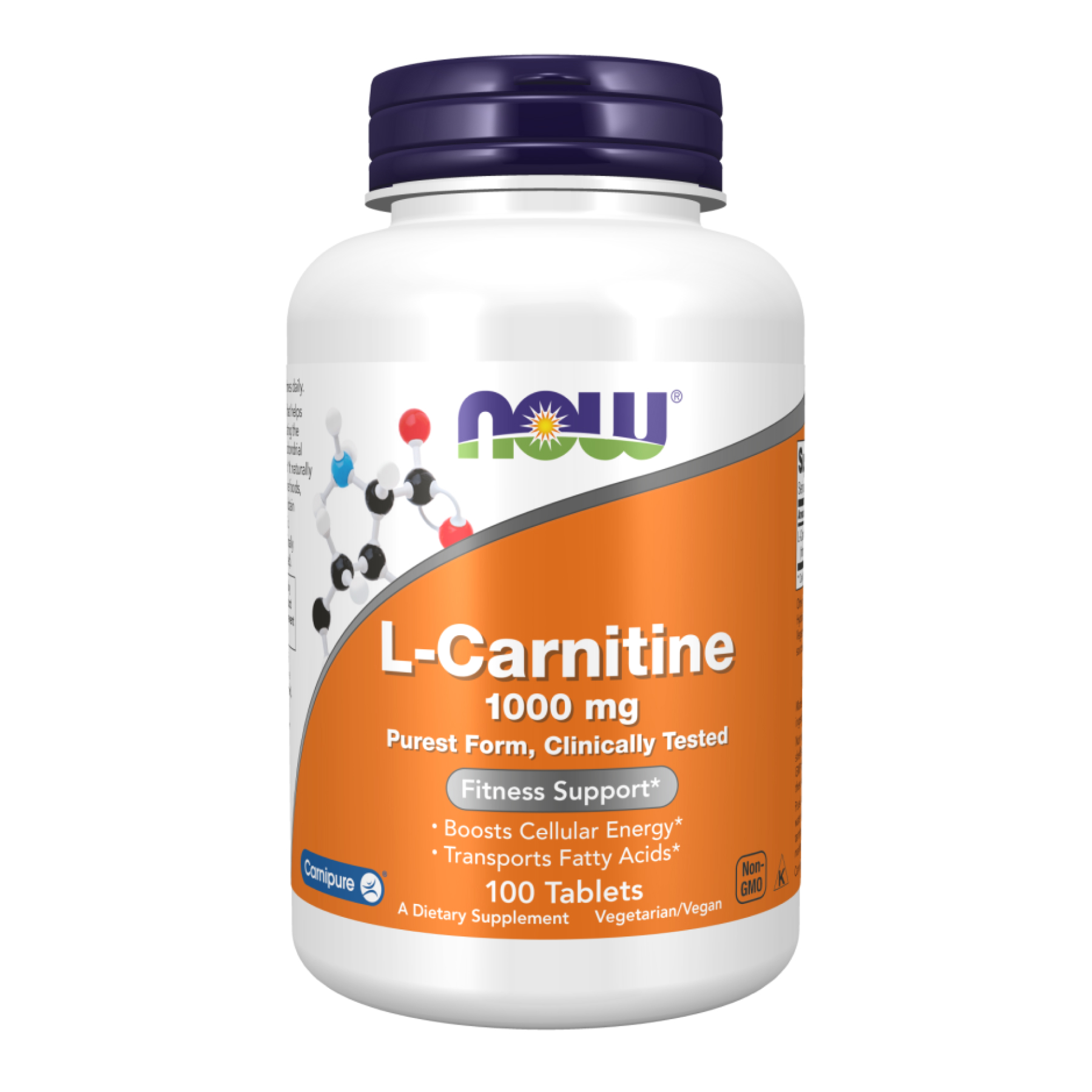 L-карнітин, Now Foods L-Carnitine, 1000 мг, 100 таблеток