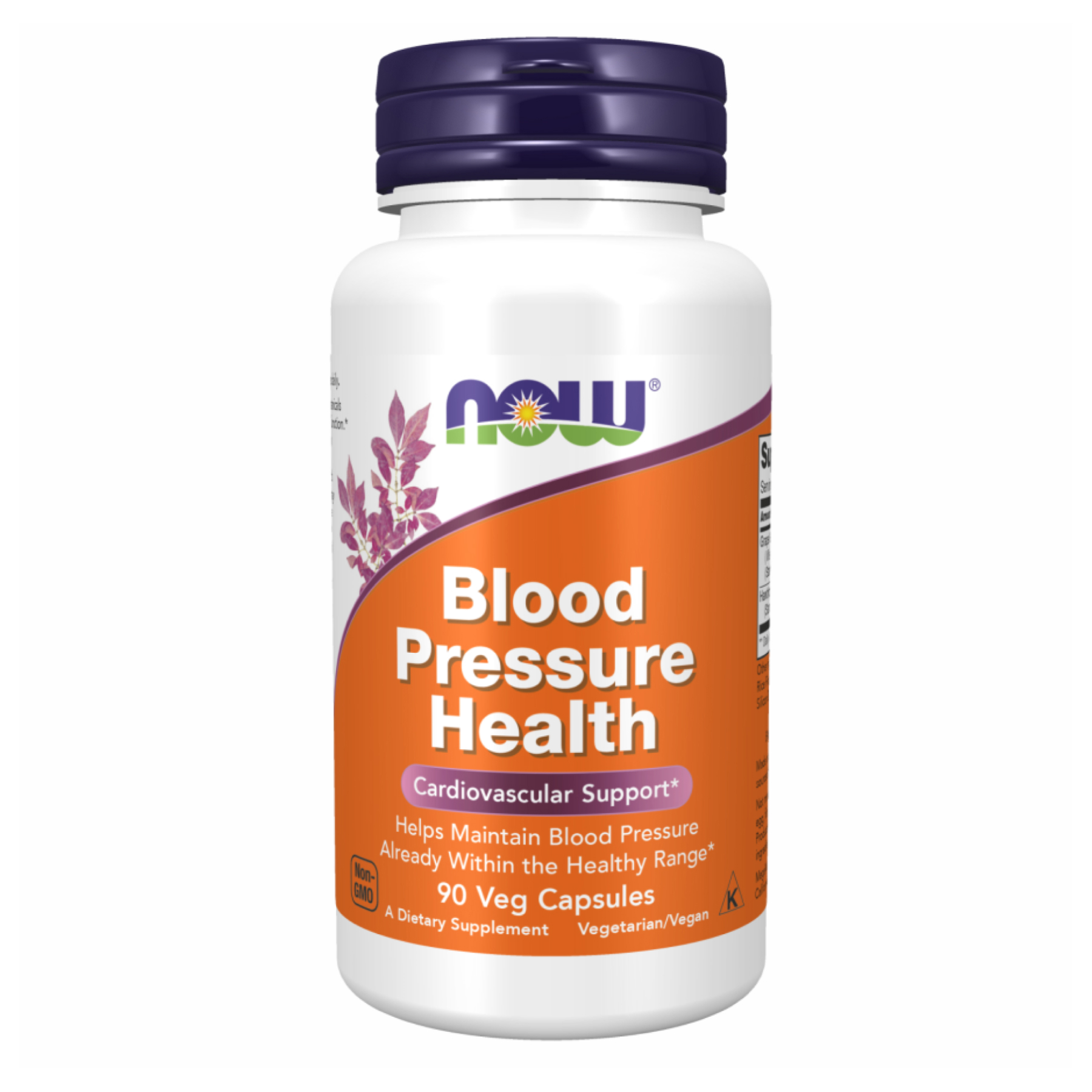 Комплекс для нормалізації артеріального тиску, Now Foods Blood Pressure Health, 90 вегетаріанських капсул