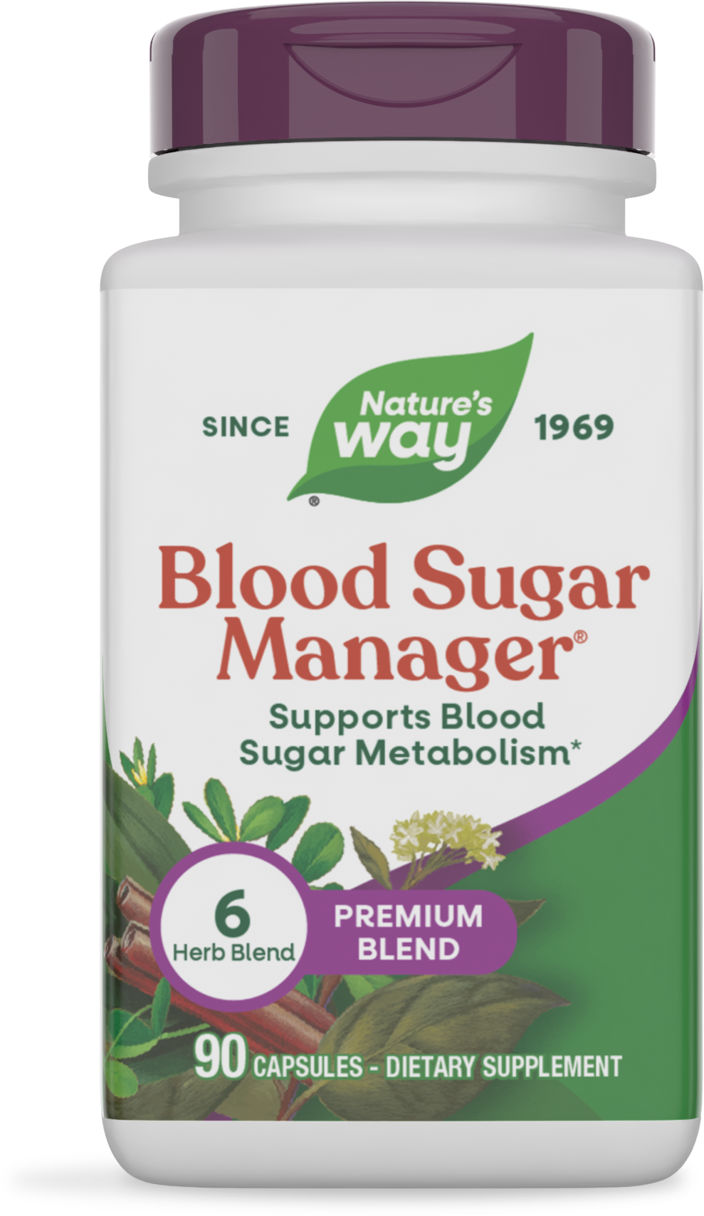 Комплекс для поддержки уровня сахара в крови, Nature's Way Blood Sugar Manager, 90 вегетарианских капсул