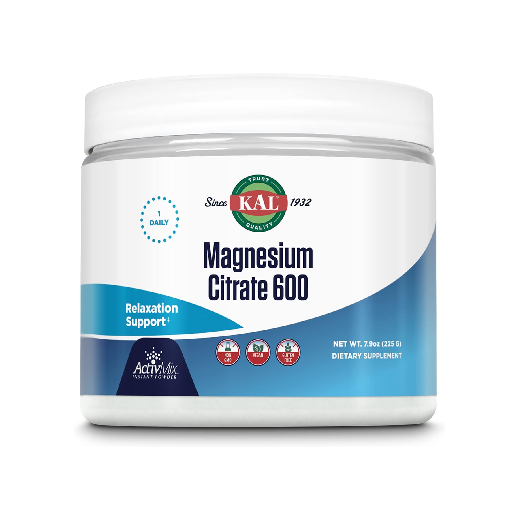 Магній цитрат, Kal Magnesium Citrate, 600 мг, 225 г