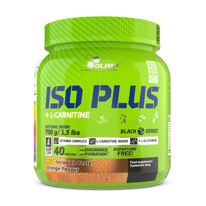 Ізотонік з L-карнітином, Olimp Nutrition Iso Plus + L-Carnitine, 700 г (Тропічний синій)