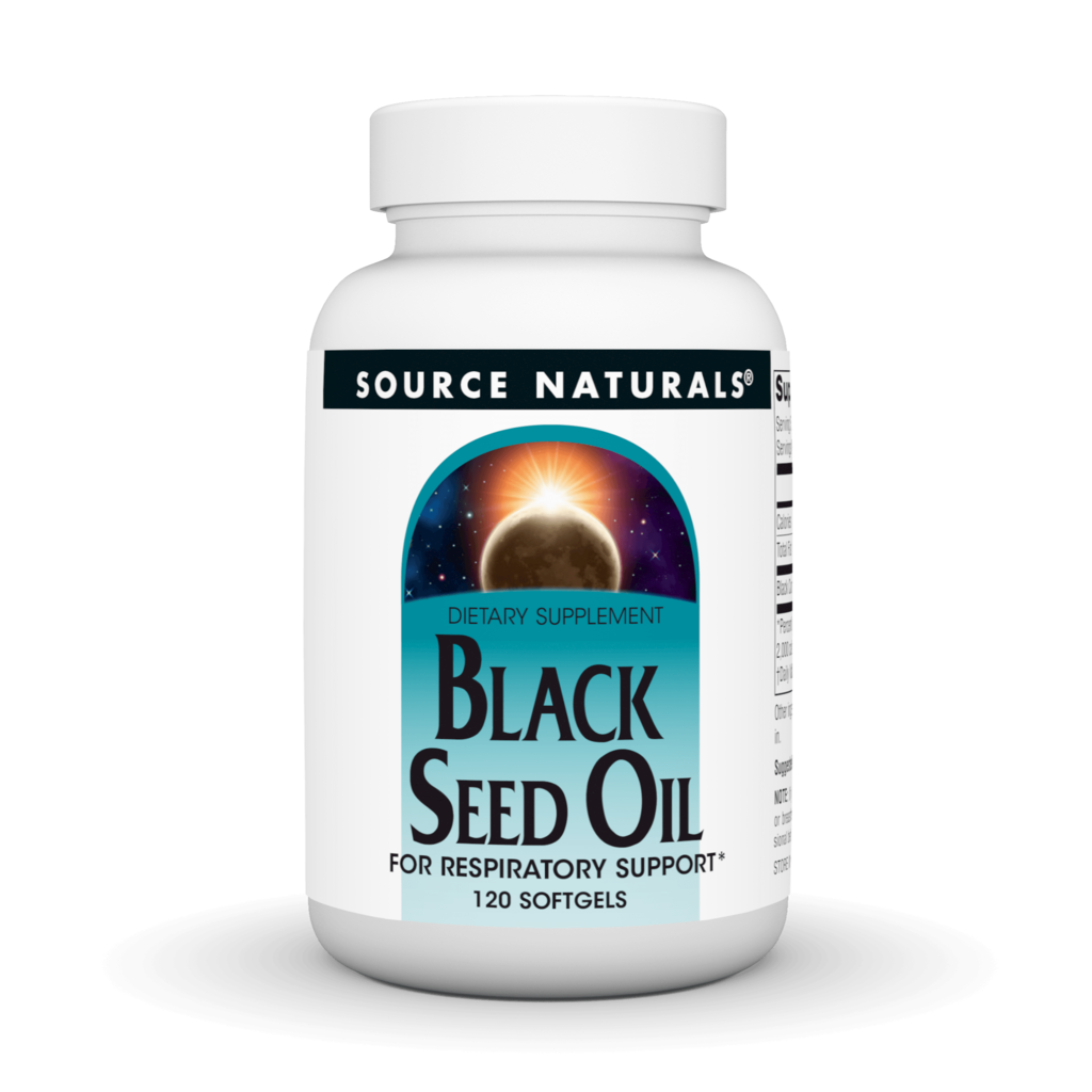 Олія насіння чорного кмину, Source Naturals Black Cumin Seed Oil, 1000 мг, 120 м'яких капсул