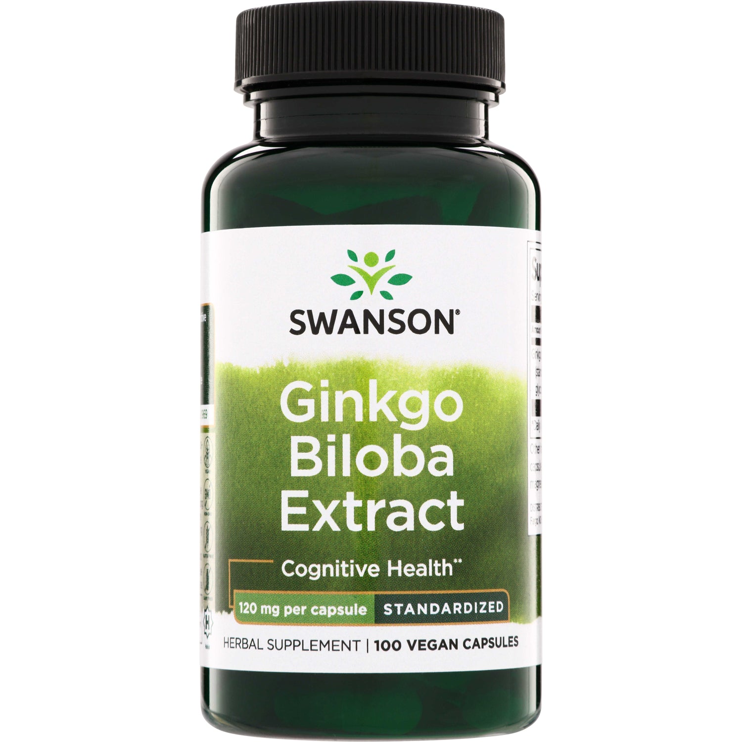 Екстракт гінкго білоба, Swanson Ginkgo Biloba Extract, 120 мг, 100 вегетаріанських капсул
