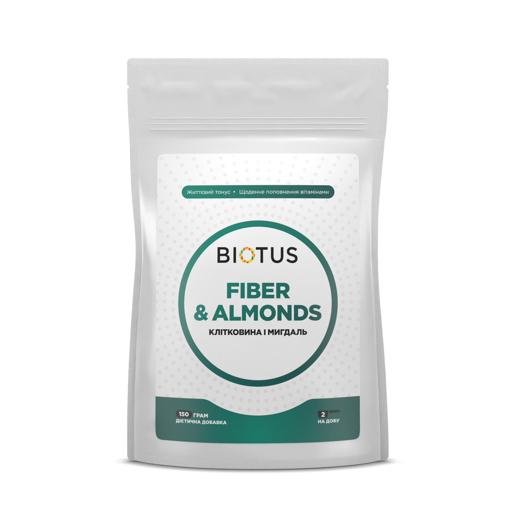 Клітковина, Biotus Fiber & Almonds, 150 г (Мигдаль)