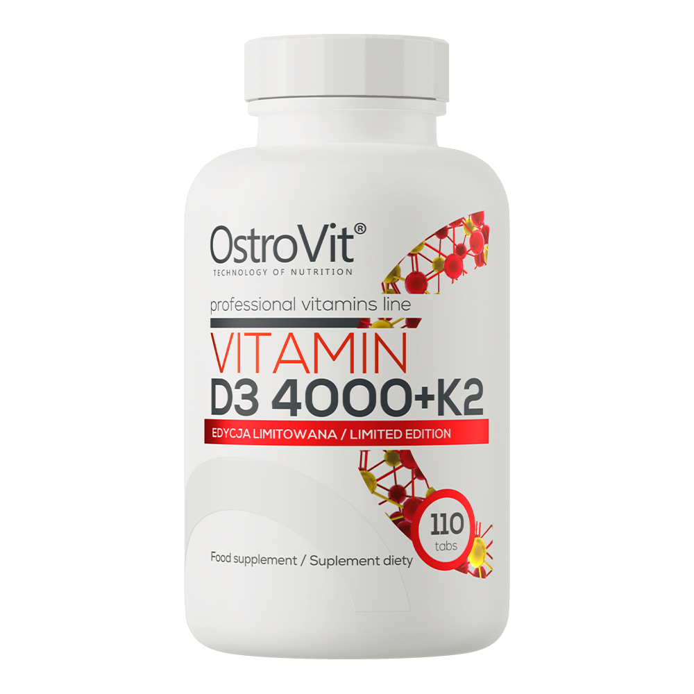 Вітамін D3 та K2, OstroVit Vitamin D3 4000 + K2, 110 таблеток