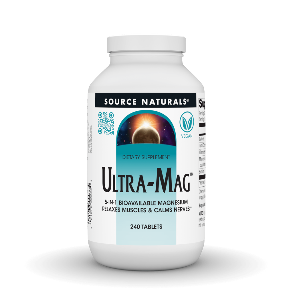 Магній, Source Naturals Ultra-Mag, 240 таблеток