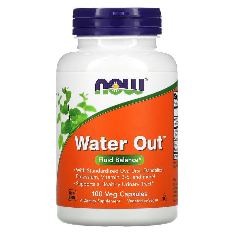 Засіб для балансу рідини, Now Foods Water Out, 100 вегетаріанських капсул