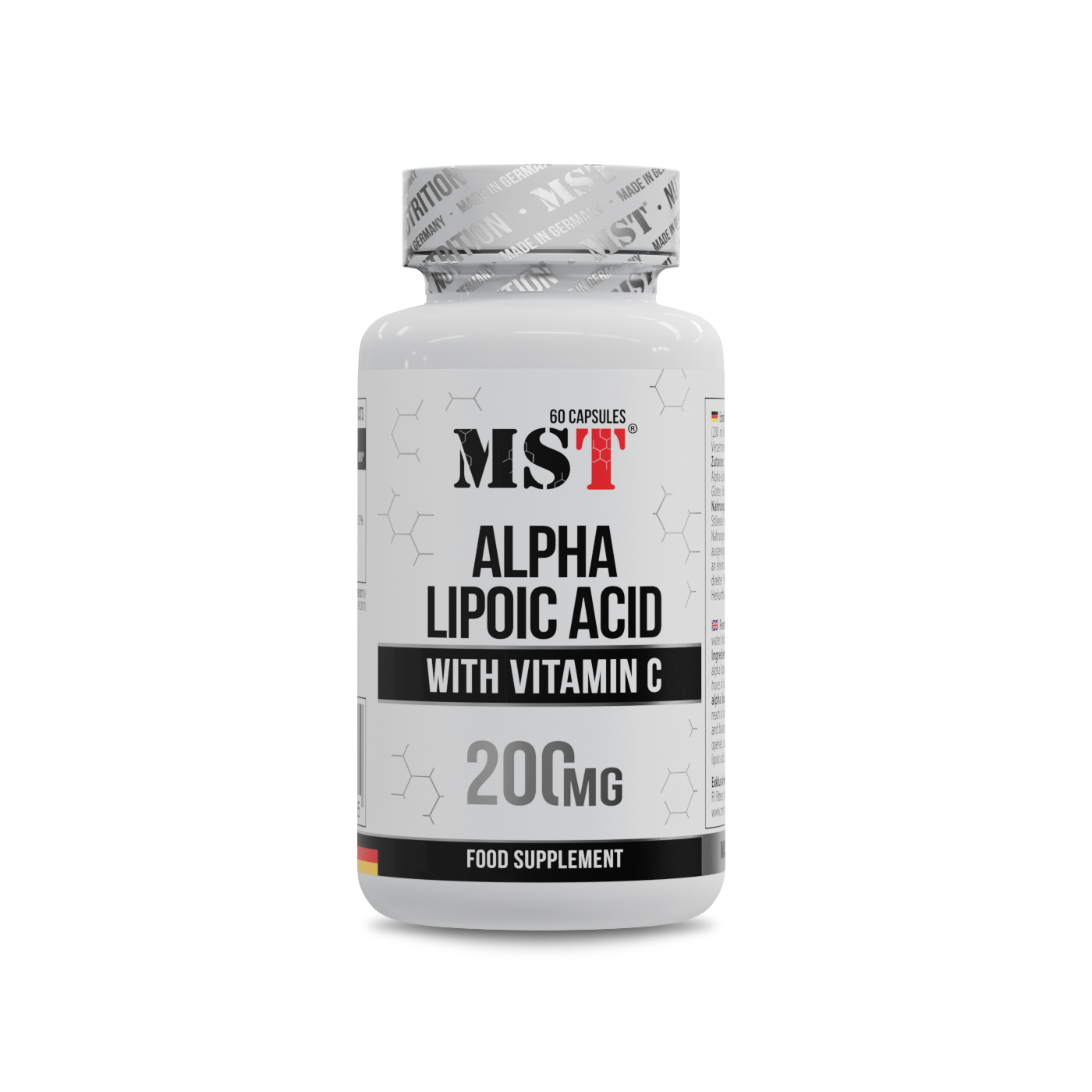 Альфа-ліпоєва кислота з вітаміном С, MST Alpha Lipoic Acid with Vitamin C 200 mg, 60 капсул
