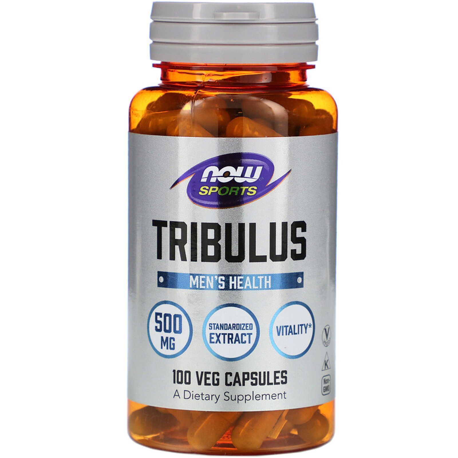 Трибулус для підтримки тестостерону, Now Foods Tribulus, 500 мг, 100 капсул