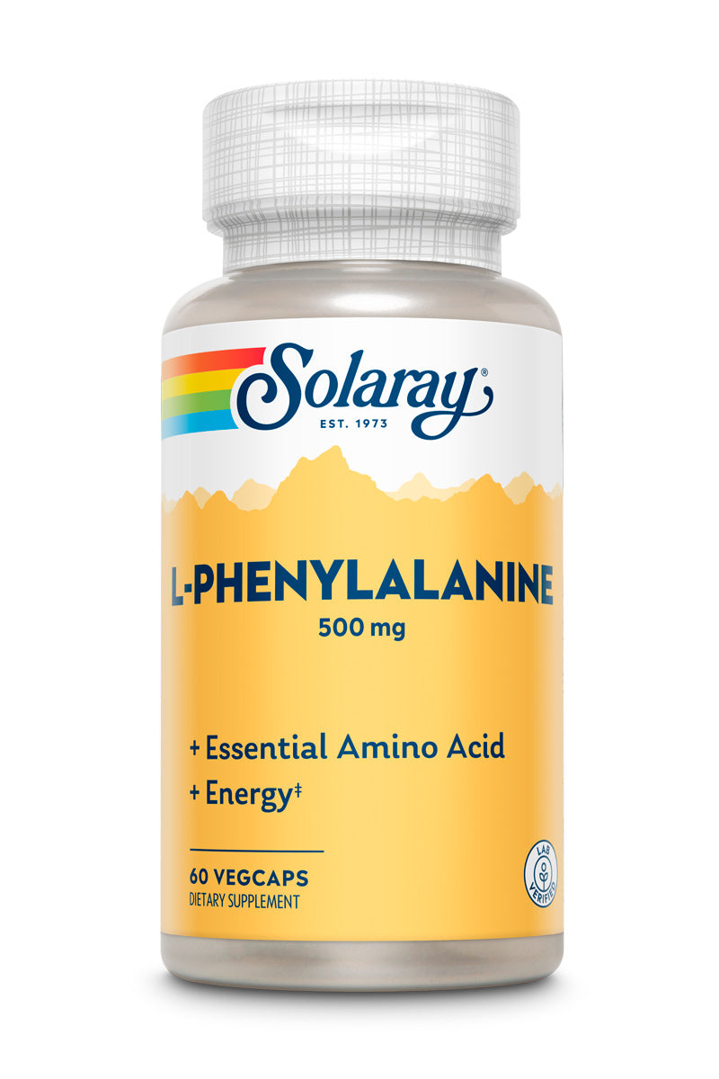 L-фенілаланін, Solaray L-Phenylalanine 500mg, 60 вегетаріанських капсул