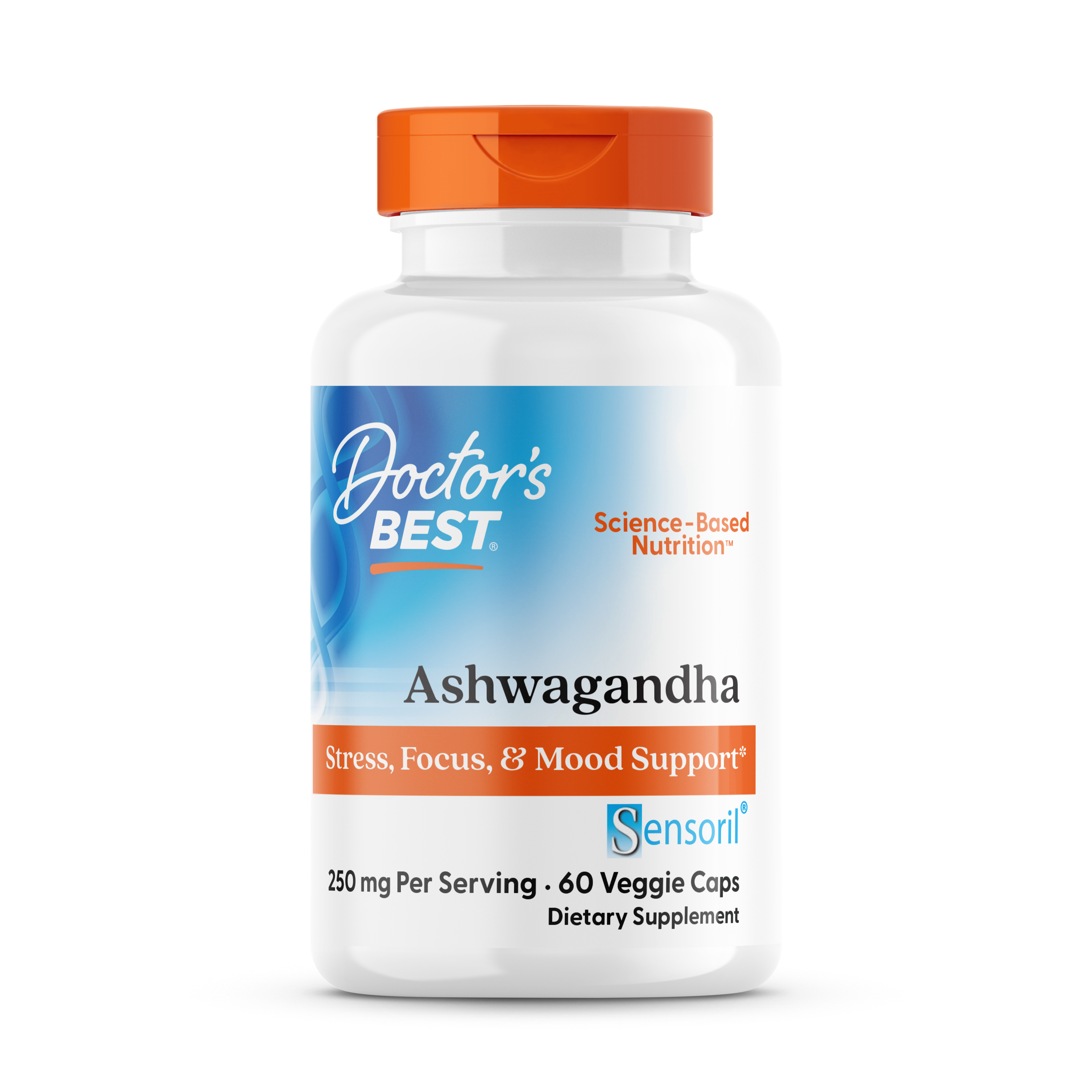 Ашваганда, Doctor's Best Ashwagandha, 125 мг, 60 вегетаріанських капсул