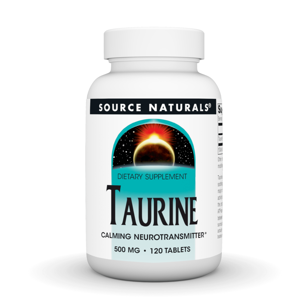 Таурин, Taurine, Source Naturals, 500 мг, 120 таблеток