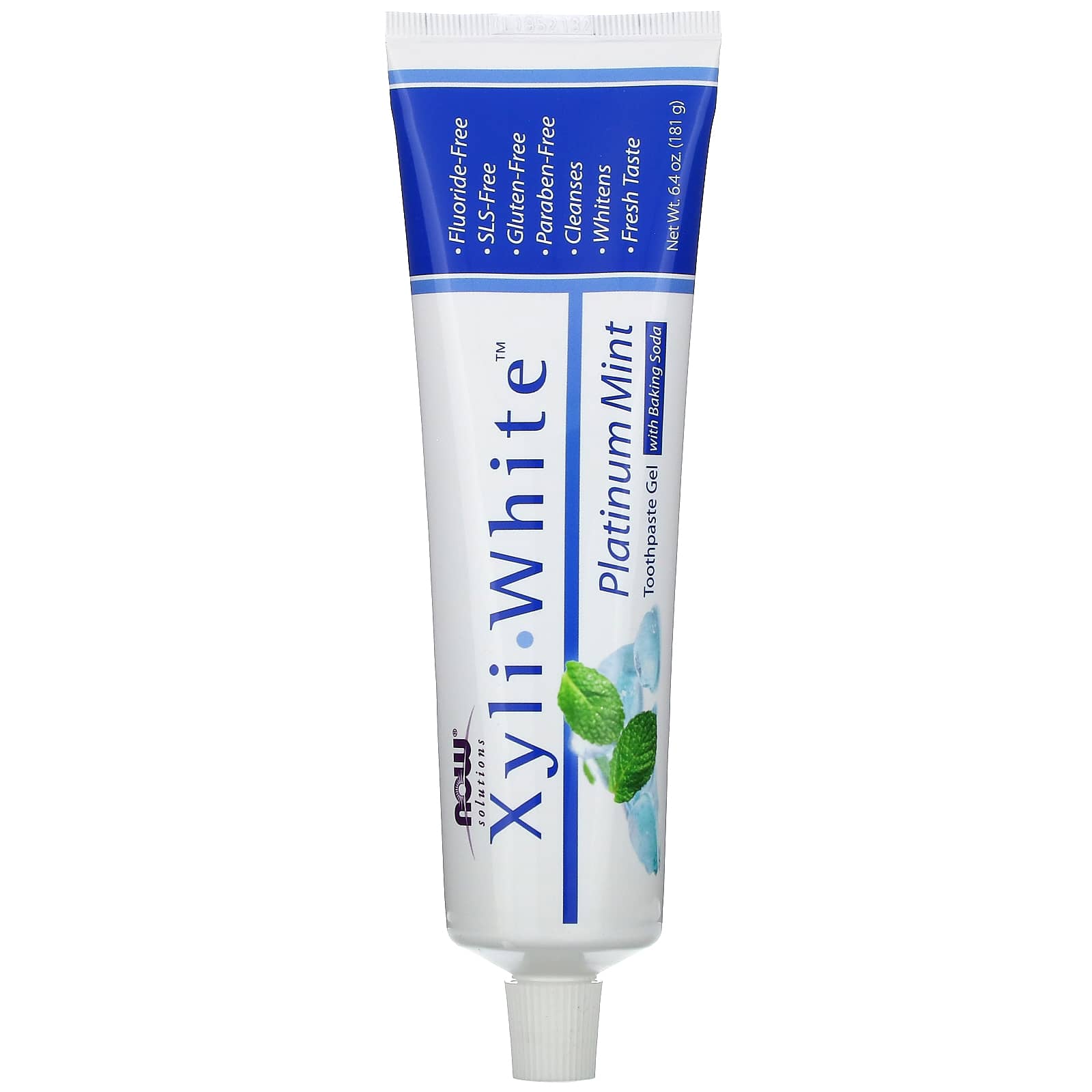 Зубна паста-гель з м'ятою та харчовою содою, Now Foods XyliWhite Gel Toothpaste with Baking Soda, 181 г (М'ята)