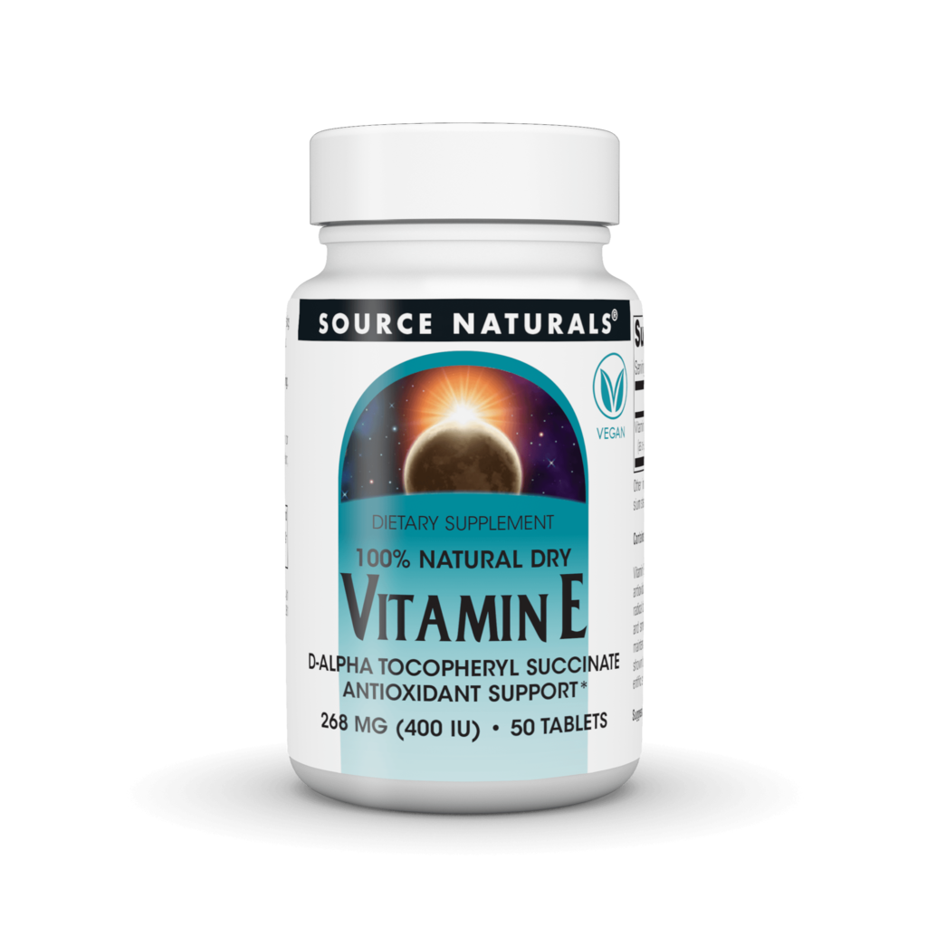 Вітамін E D-альфа-токоферол, Source Naturals Vitamin E 400 IU D-Alpha Tocopherol, 50 таблеток