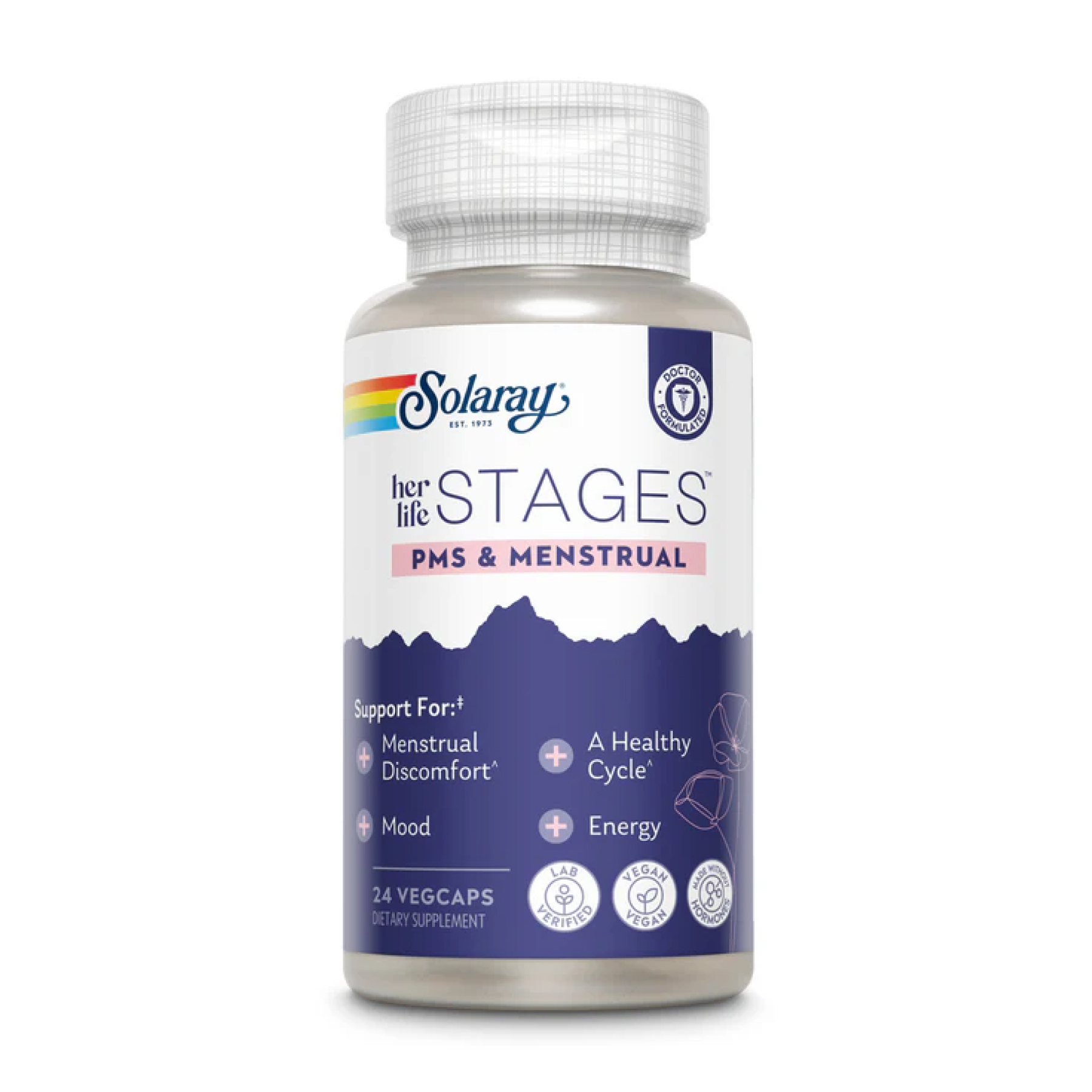 Комплекс для жіночого здоров'я, Solaray Womens Health Menstruation, 24 вегетаріанські капсули