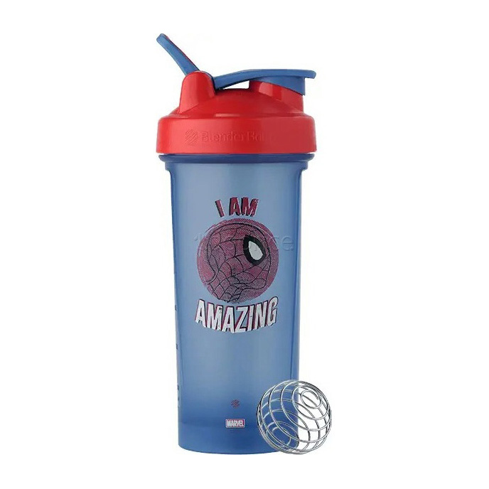 Шейкер для спортивного харчування, BlenderBottle Classic Loop Pro Spider Man, 820 мл