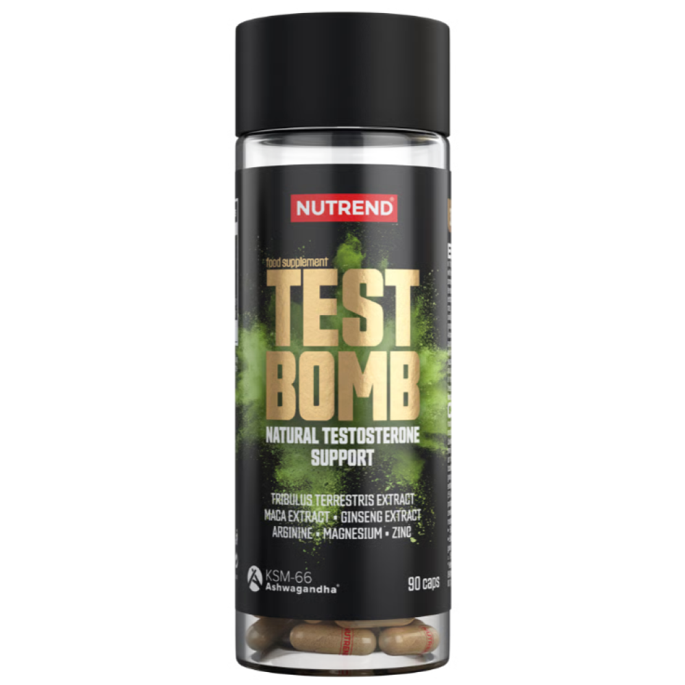 Тестобустер для підтримки рівня тестостерону, Nutrend Test Bomb, 90 капсул