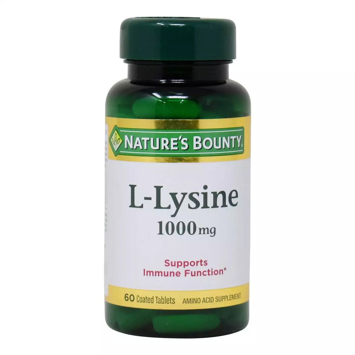L-Лізин, Nature's Bounty L-Lysine, 1000 мг, 60 таблеток