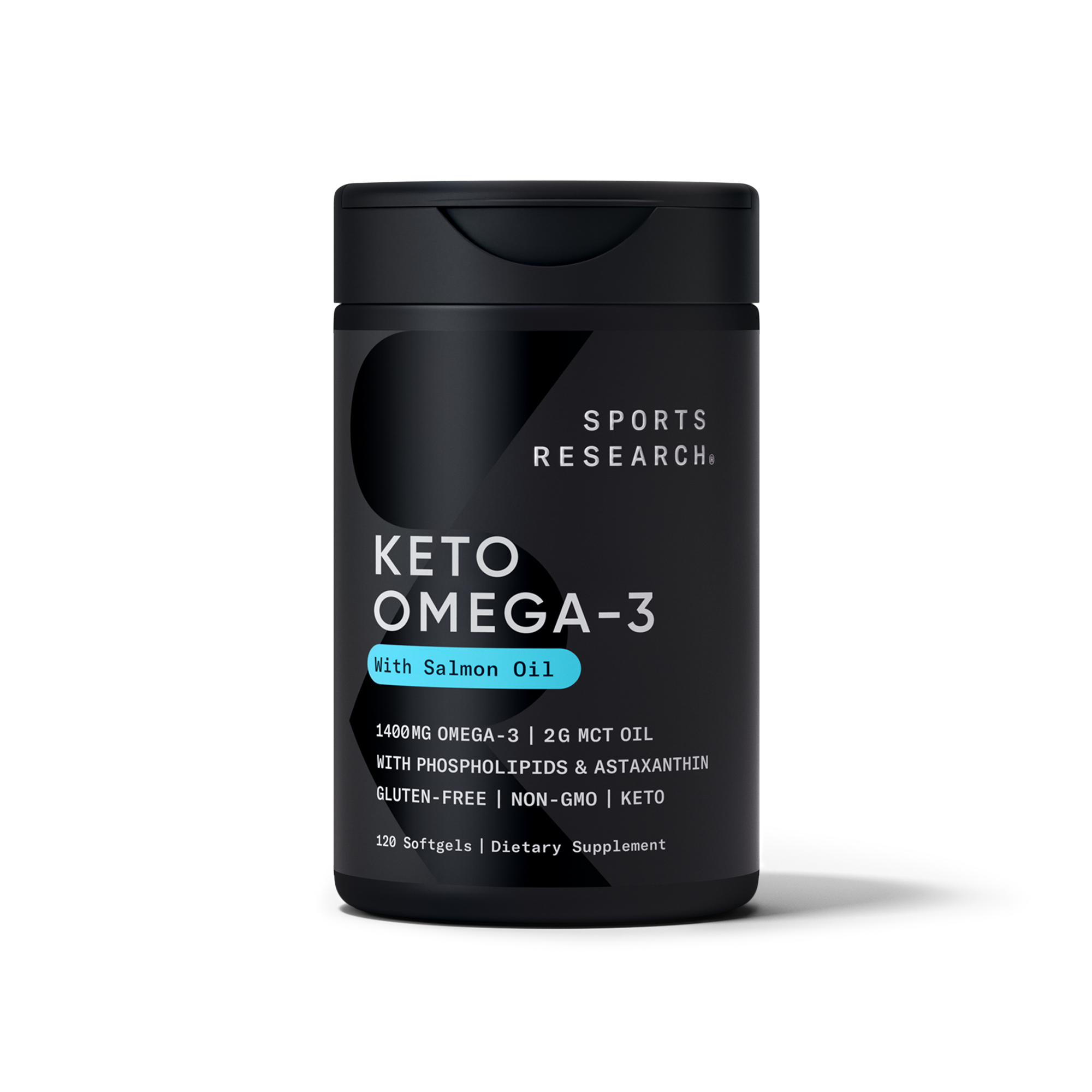 Омега-3 з риб'ячим жиром, Sports Research Keto Omega, 1250 мг, 120 м'яких капсул