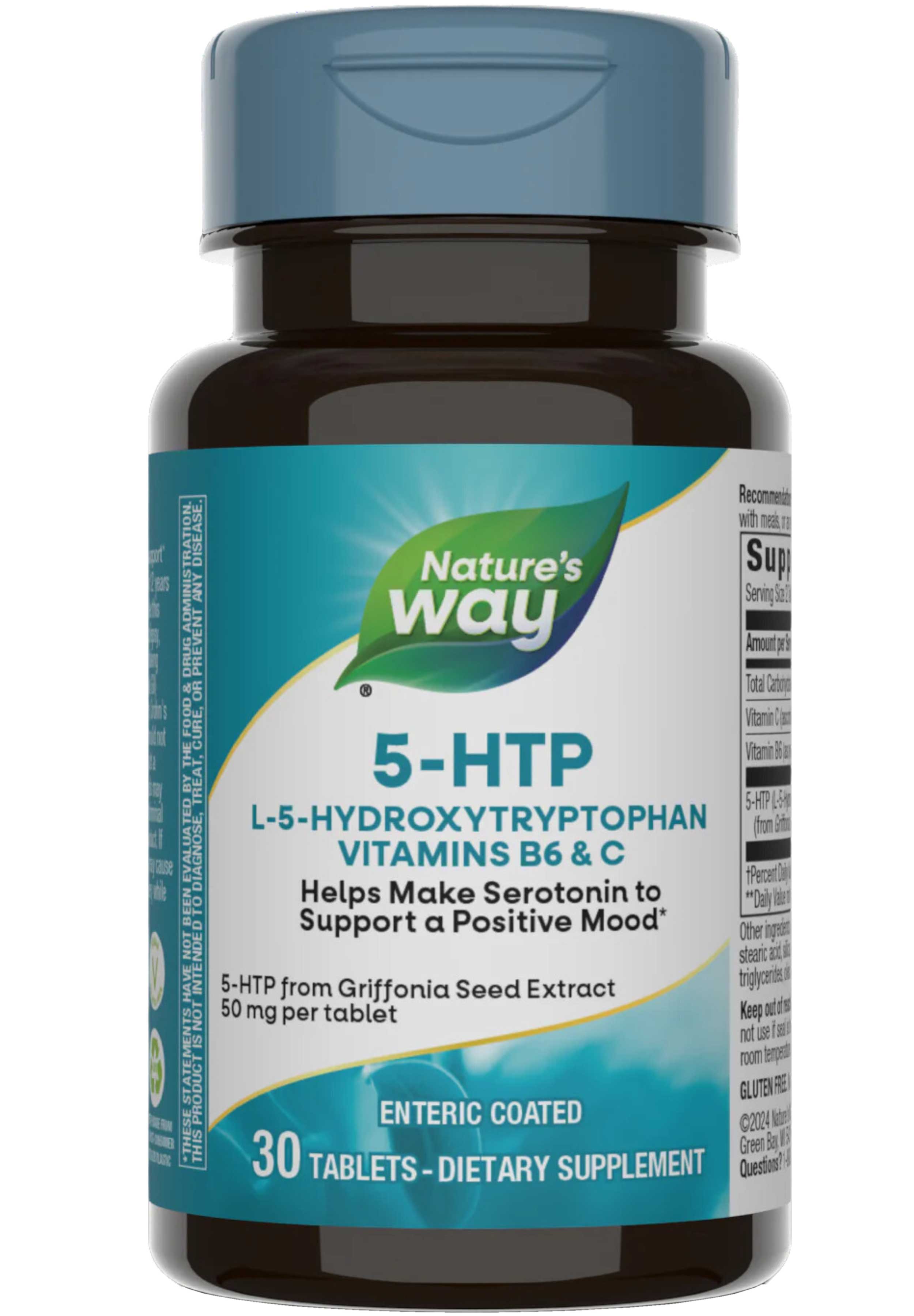 5-гідрокситриптофан, Nature's Way 5-HTP, 50 мг, 30 таблеток