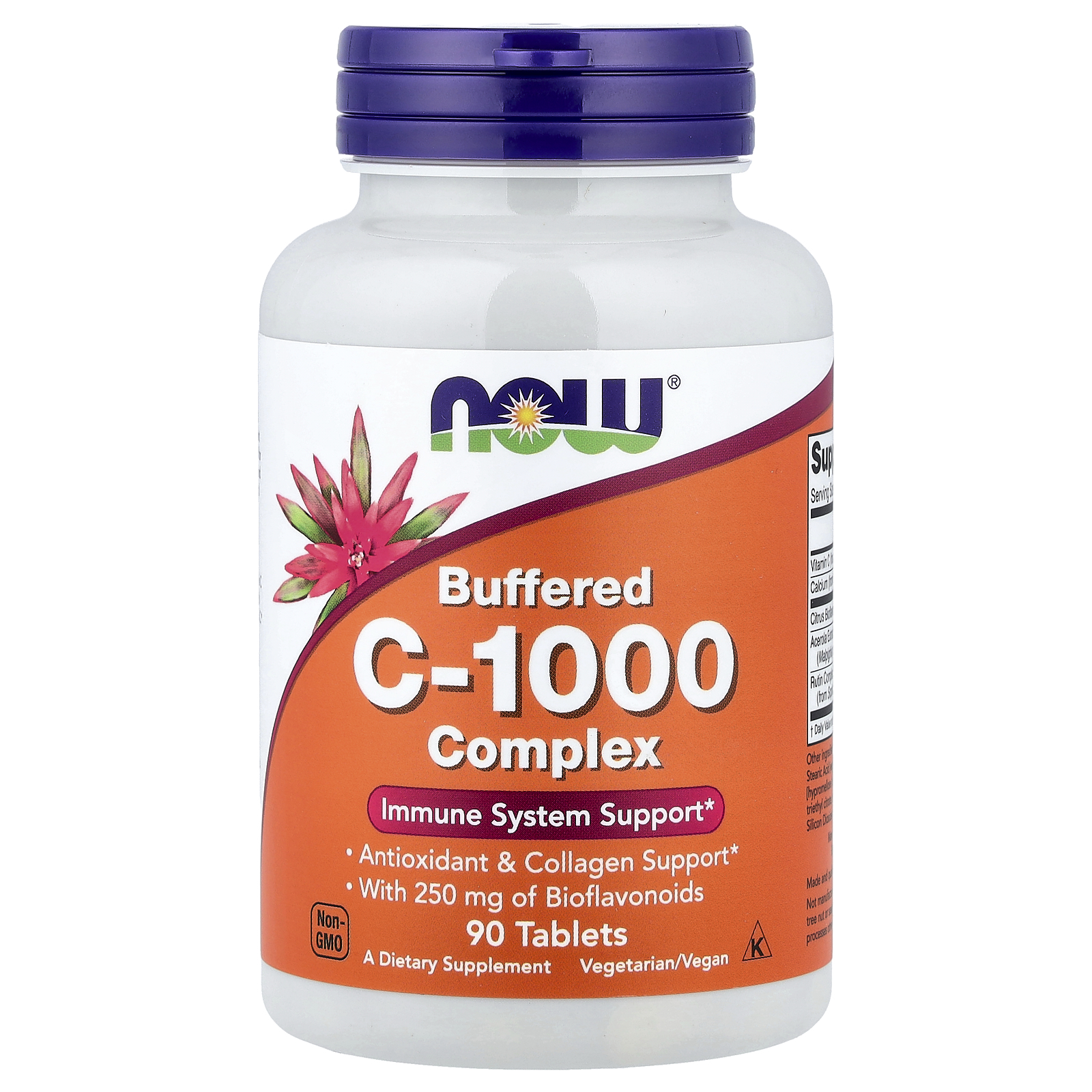 Вітамін C, Now Foods C-1000 Complex Buffered, 90 таблеток