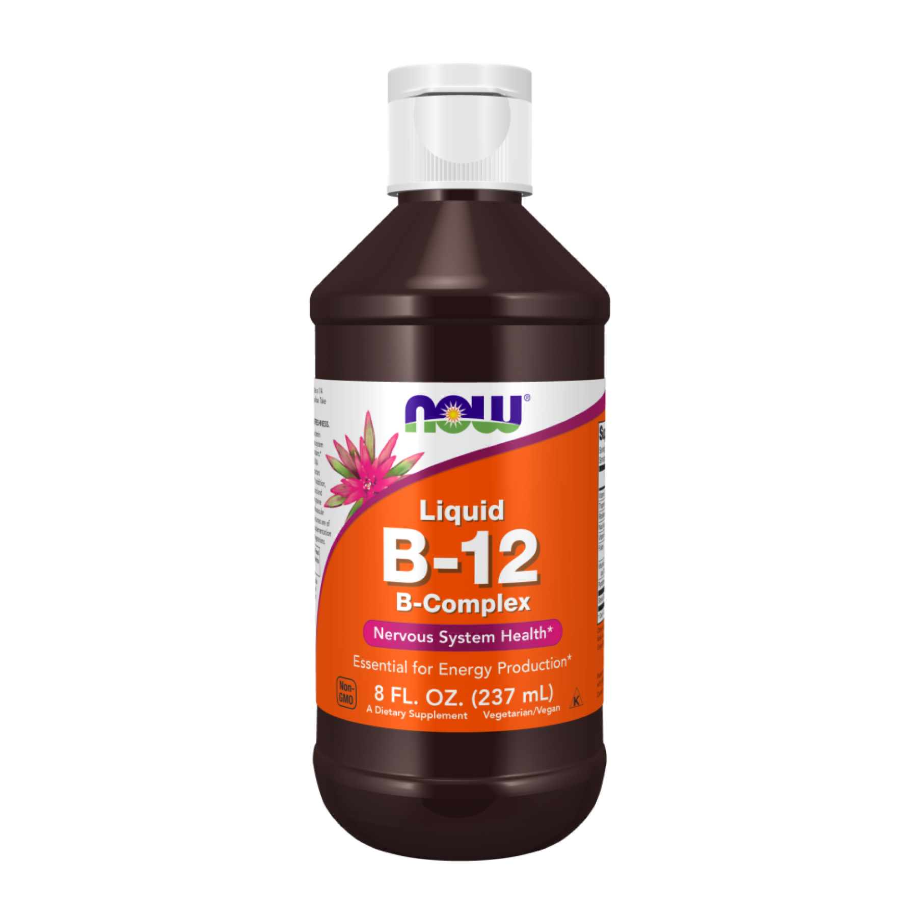 Вітамін B12 та комплекс вітамінів групи B, Now Foods Liquid B-12 B-Complex, 237 мл