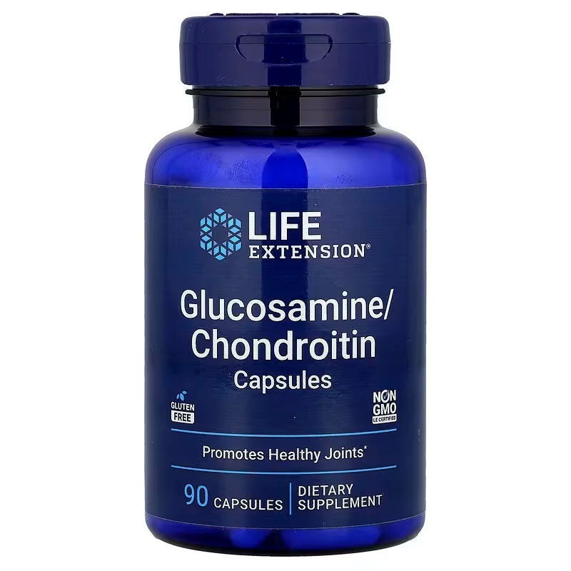 Глюкозамін та хондроїтин, Life Extension Glucosamine/Chondroitin, 90 капсул