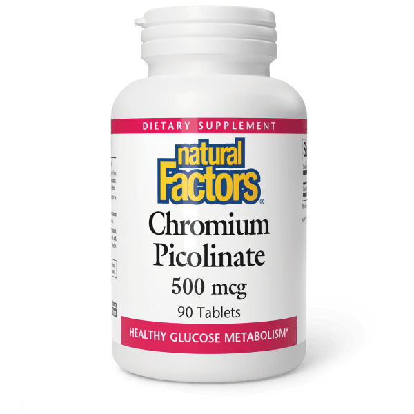 Хром піколінат, Natural Factors Chromium Picolinate, 500 мкг, 90 таблеток