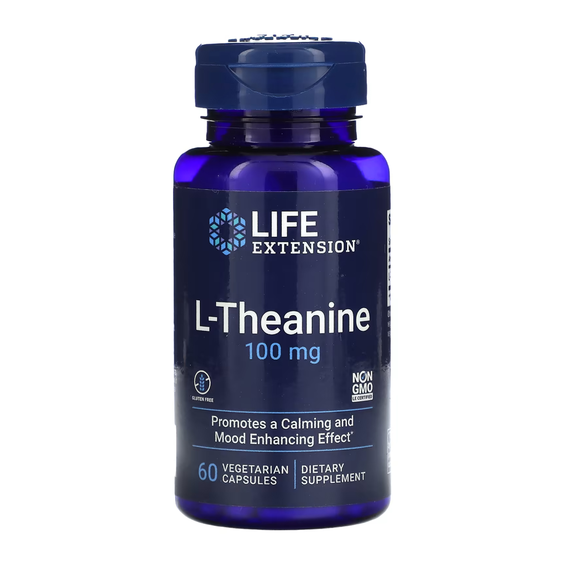 L-теанін, Life Extension L-Theanine, 100 мг, 60 вегетаріанських капсул