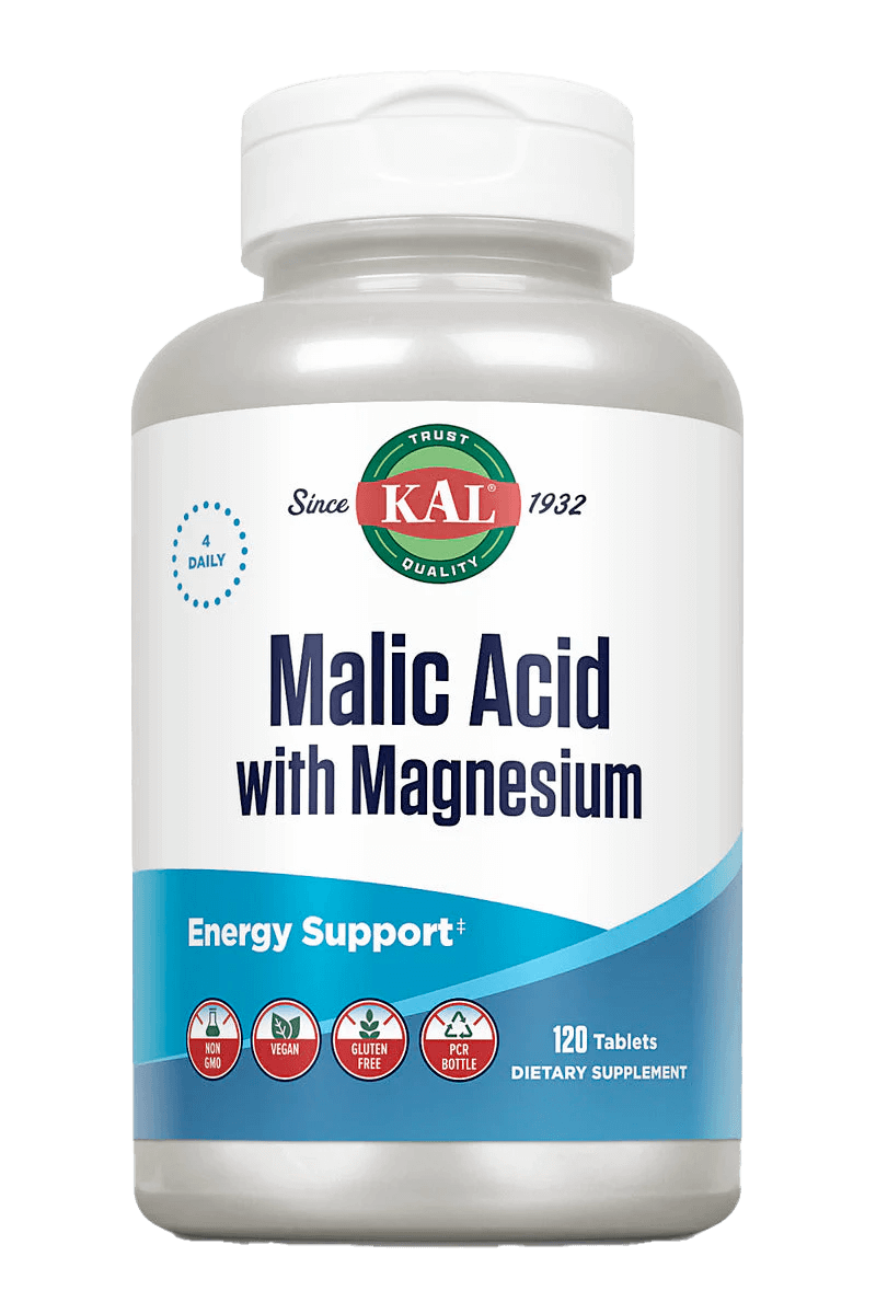 Яблучна кислота з магнієм, Kal Malic Acid with Magnesium, 120 таблеток