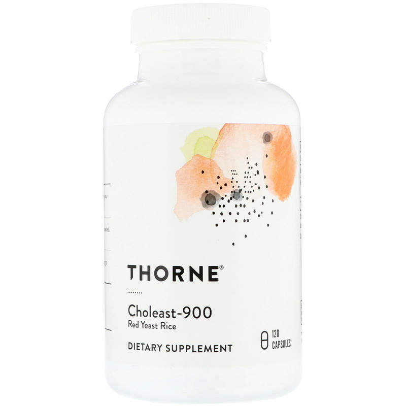 Червоний дріжджовий рис, Thorne Research Choleast-900, 900 мг, 120 вегетаріанських капсул