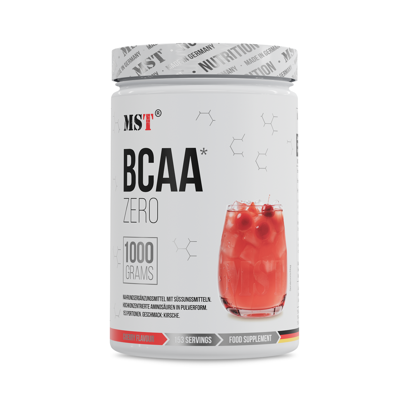BCAA амінокислоти, MST BCAA zero, 1000 г (Вишня)