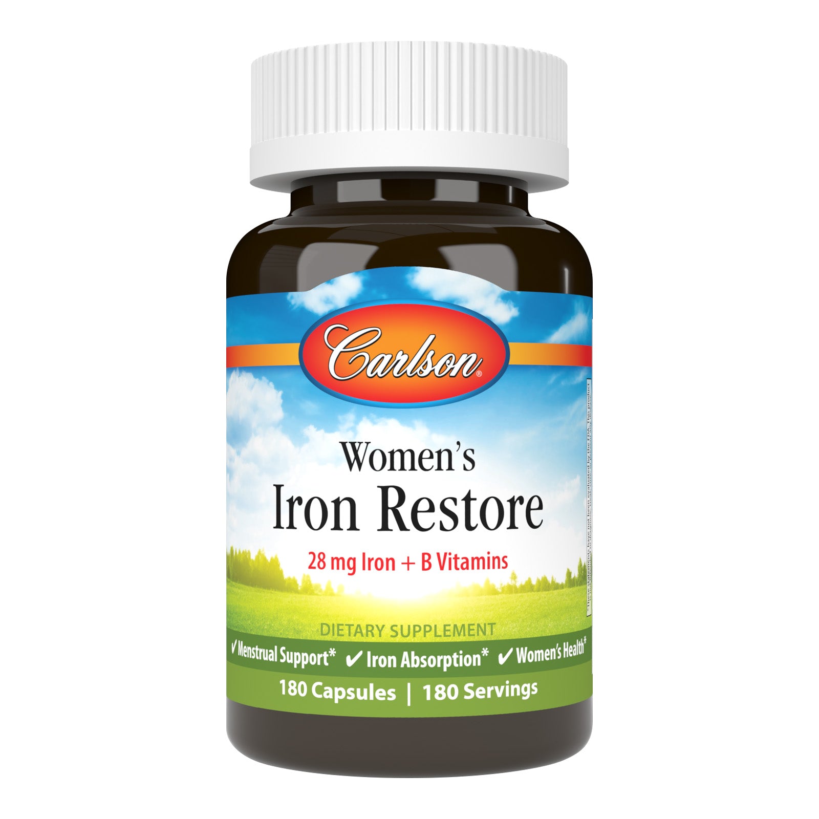 Залізо для жінок, Carlson Labs Womens Iron Restore, 180 капсул