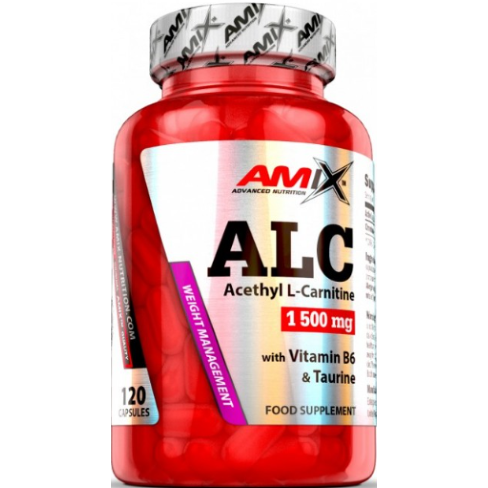 Ацетил L-карнітин з таурином та вітаміном B6, Amix Acetyl L-Carnitine with Taurine & Vitamin B6, 120 капсул