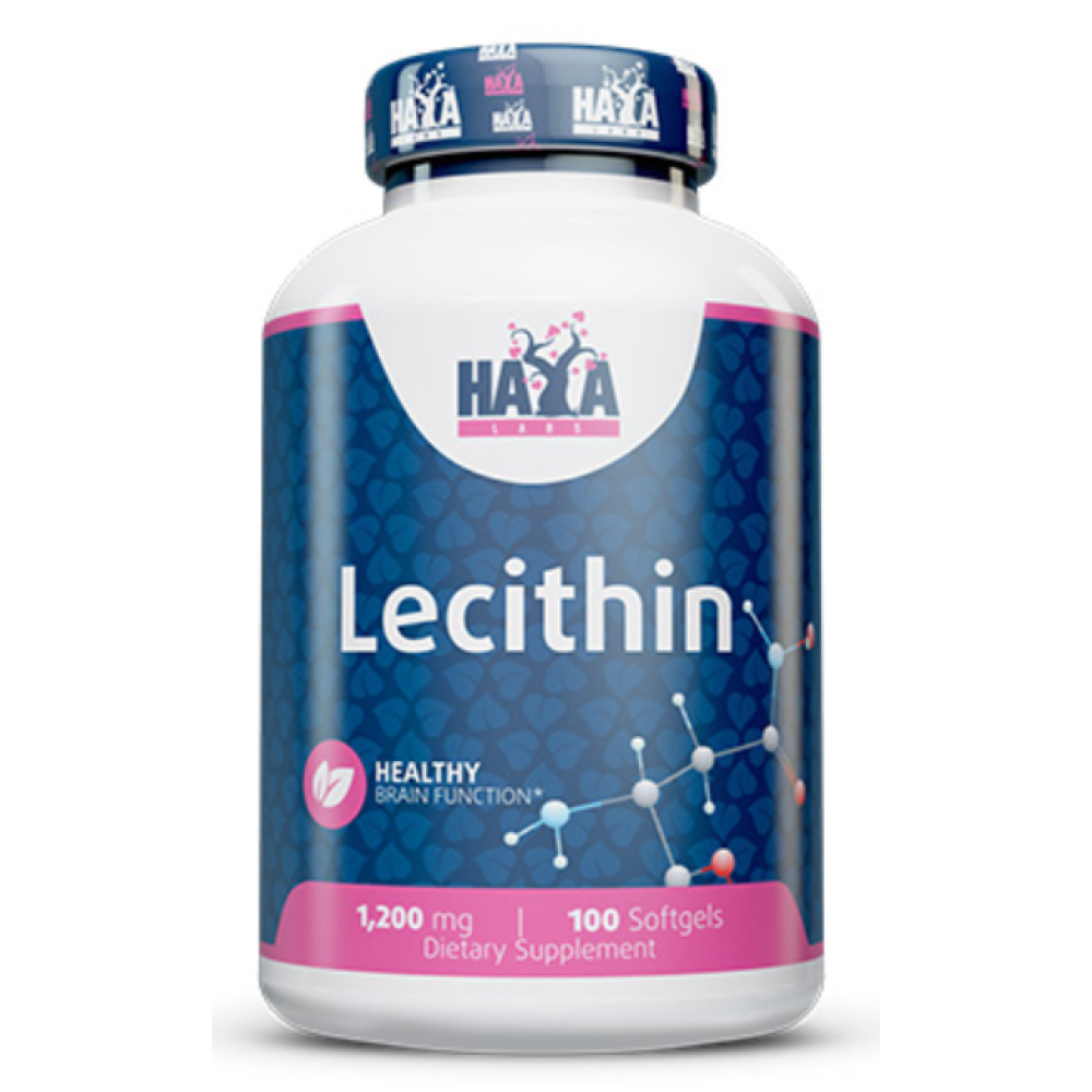 Лецитин, Haya Labs Lecithin, 1200 мг, 100 м'яких капсул