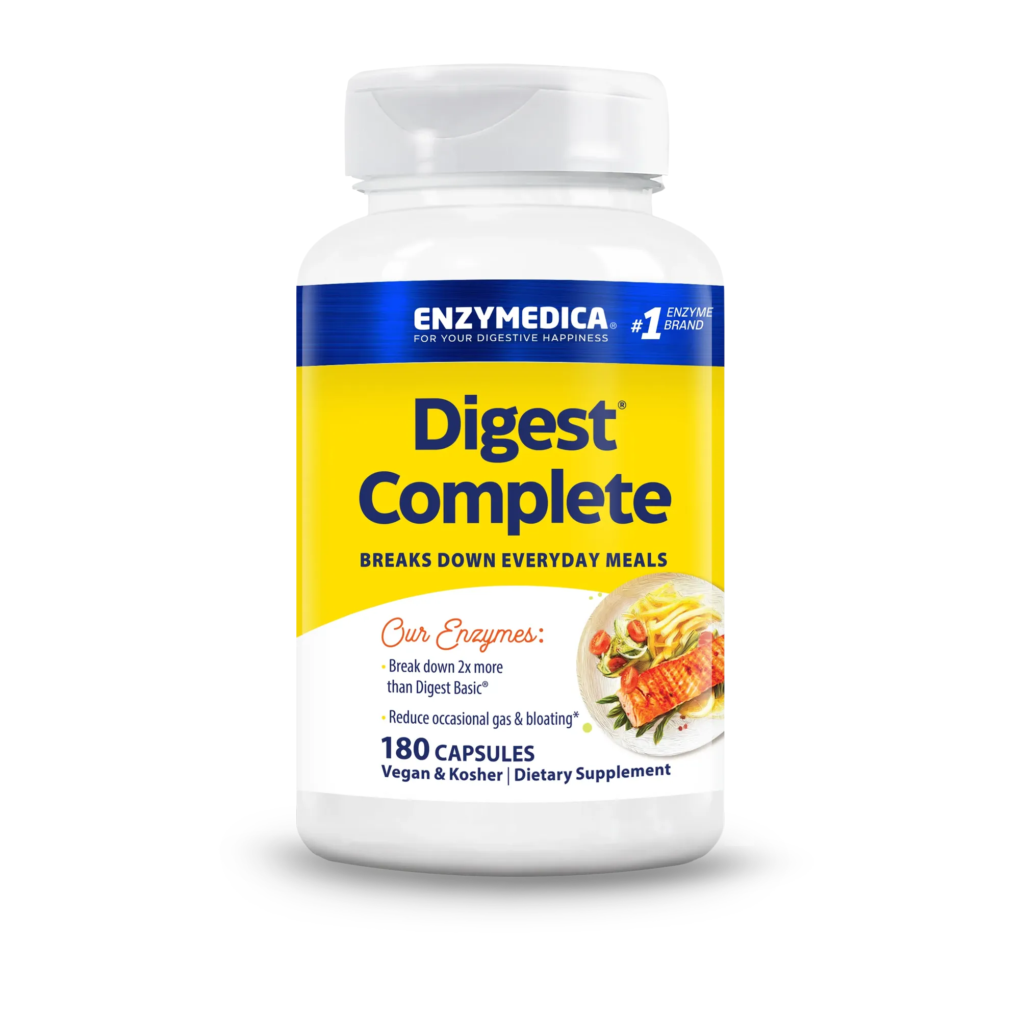 Травні ферменти, Enzymedica Digest Complete, 180 капсул