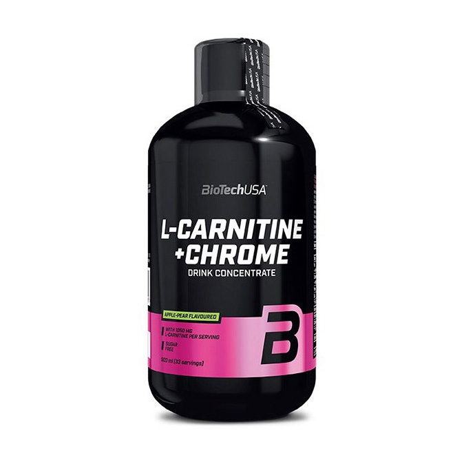 Л-карнітин з хромом для жироспалювання, BioTech L-Carnitine 35 000 + Chrome, 500 мл (Апельсин)