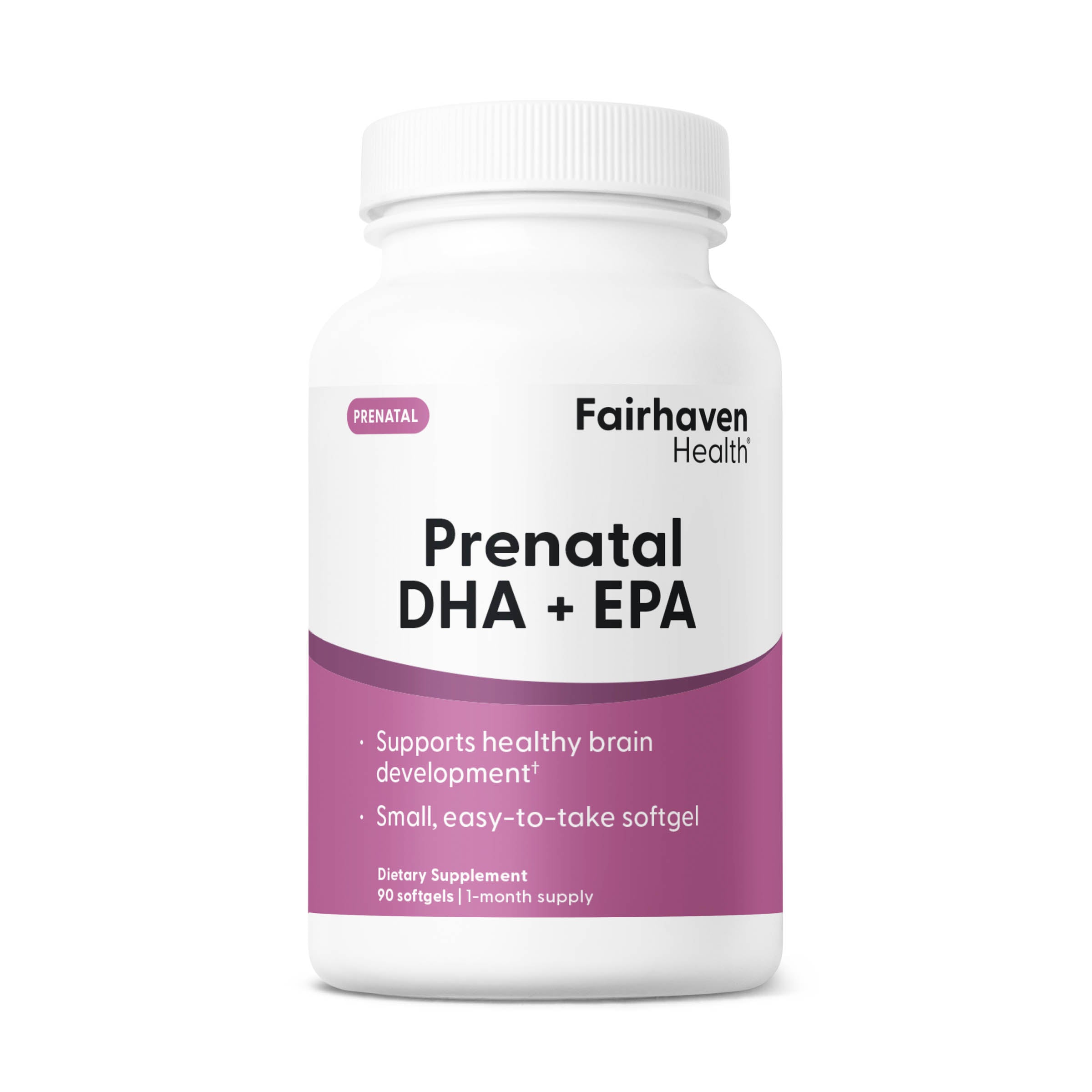 Омега-3 для вагітних, Fairhaven Health Prenatal DHA + EPA, 90 м'яких капсул